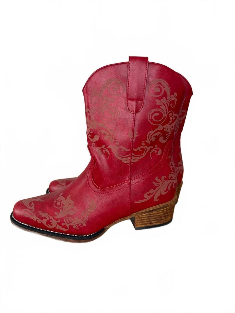 DREAM PAIRS Women's Cowboy Western Ankle Boots Chunky Heel Size 9 NWOT